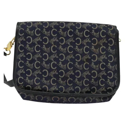 Pre-owned Celine Céline Sulky Navy Canvas Shoulder Bag ()