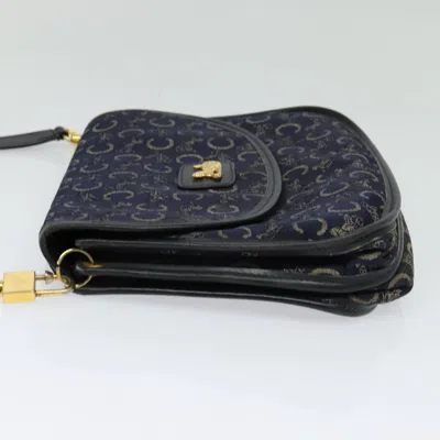 Pre-owned Celine Céline Sulky Navy Canvas Shoulder Bag ()