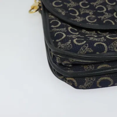 Pre-owned Celine Céline Sulky Navy Canvas Shoulder Bag ()