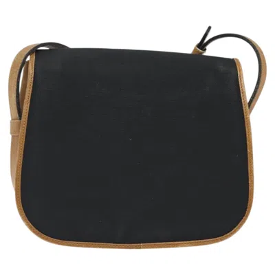 Pre-owned Celine Céline Triomphe Black Canvas Shoulder Bag ()