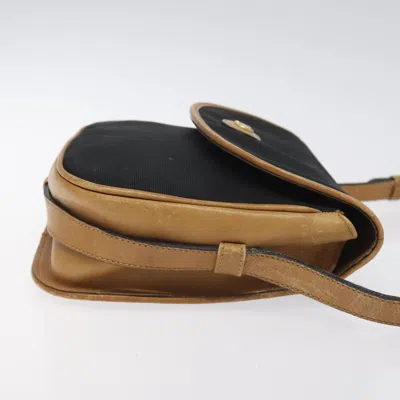 Pre-owned Celine Céline Triomphe Black Canvas Shoulder Bag ()