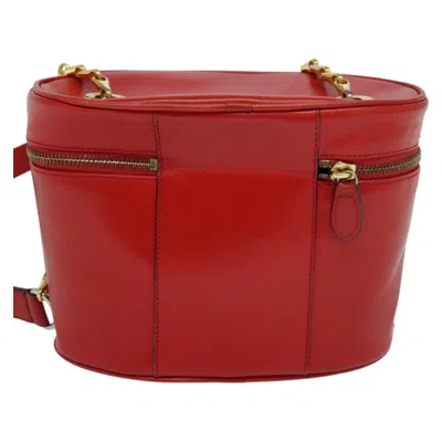 Pre-owned Celine Céline Vanity Red Leather Shoulder Bag ()
