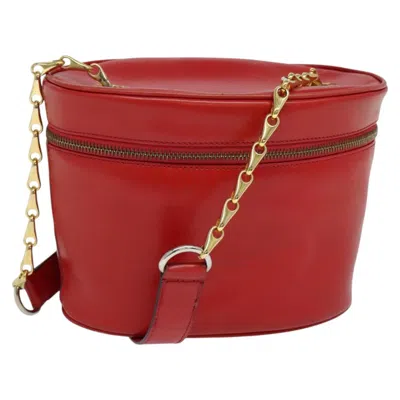 Pre-owned Celine Céline Vanity Red Leather Shoulder Bag ()