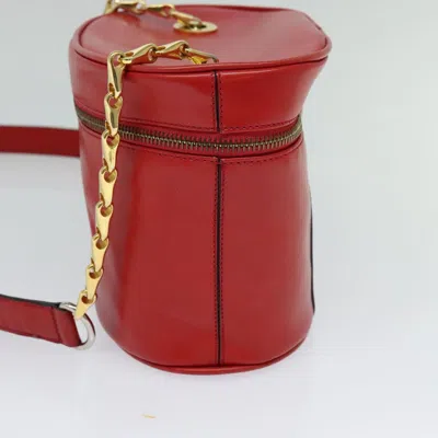 Pre-owned Celine Céline Vanity Red Leather Shoulder Bag ()