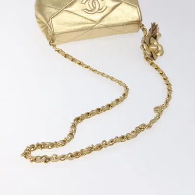 Pre-owned Chanel Camellia Gold Leather Shoulder Bag ()