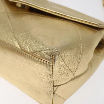 Pre-owned Chanel Camellia Gold Leather Shoulder Bag ()