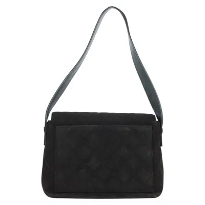 Pre-owned Chanel Flap Bag Black Suede Shoulder Bag ()