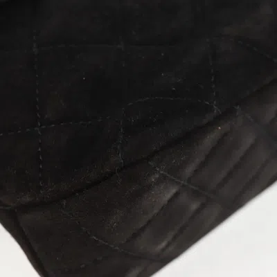 Pre-owned Chanel Flap Bag Black Suede Shoulder Bag ()