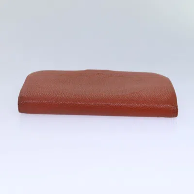 Pre-owned Chanel Porte Carte Orange Leather Wallet  ()