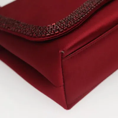 Pre-owned Chanel Single Flap Red Silk Shoulder Bag ()