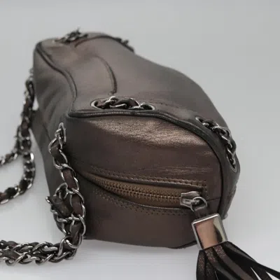 Pre-owned Chanel Tassel Brown Leather Shoulder Bag ()