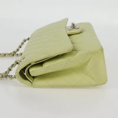 Pre-owned Chanel Timeless/classique Green Leather Shoulder Bag ()