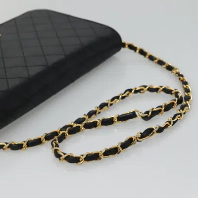 Pre-owned Chanel Wallet On Chain Black Leather Shoulder Bag ()