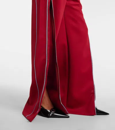 Rabanne Elasticated Side-zip Track Pants In Red