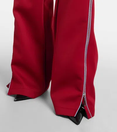 Rabanne Elasticated Side-zip Track Pants In Red