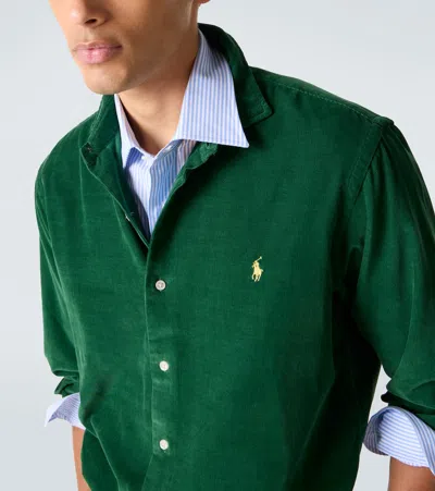 Polo Ralph Lauren Cotton Corduroy Shirt In Green