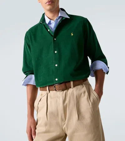 Polo Ralph Lauren Cotton Corduroy Shirt In Green