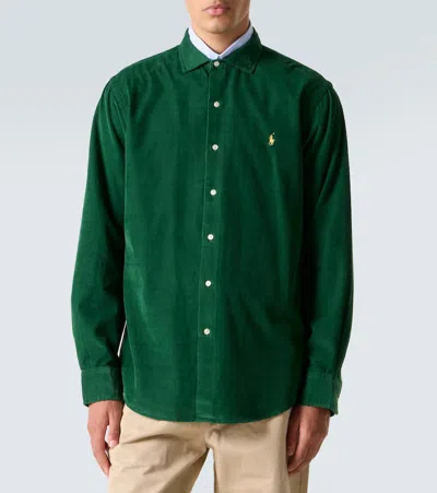 Polo Ralph Lauren Cotton Corduroy Shirt In Green
