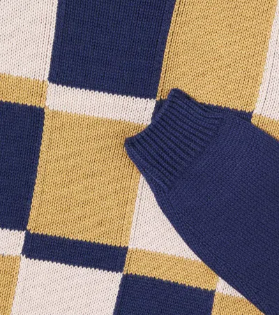 SILAS拼接棉质与羊毛毛衣