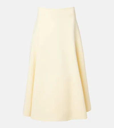 Jacquemus Triangle Midi Skirt In Yellow