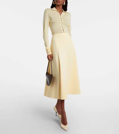 Jacquemus Triangle Midi Skirt In Yellow