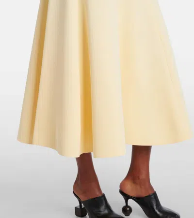 Jacquemus Triangle Midi Skirt In Yellow