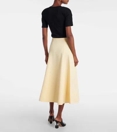 Jacquemus Triangle Midi Skirt In Yellow