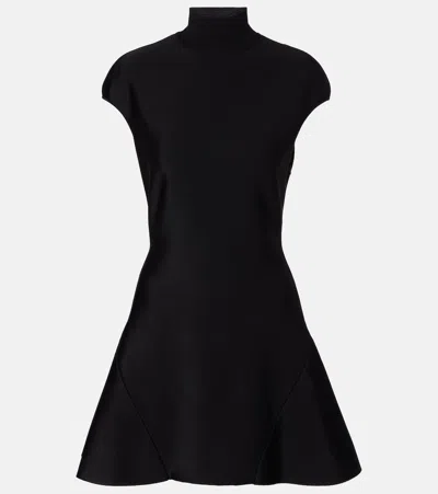 Givenchy Mini Dress With Flared Skirt In Wool Viscose In Black