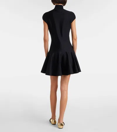 Givenchy Mini Dress With Flared Skirt In Wool Viscose In Black