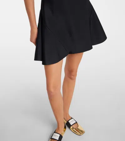 Givenchy Mini Dress With Flared Skirt In Wool Viscose In Black