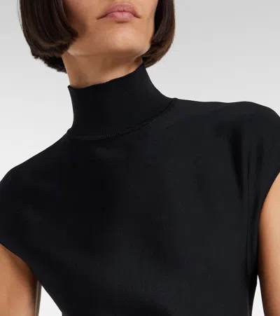 Givenchy Mini Dress With Flared Skirt In Wool Viscose In Black