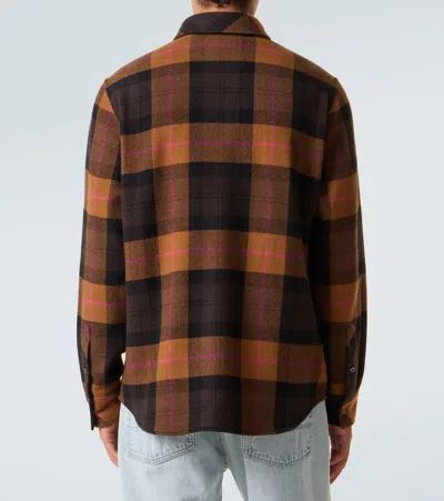 God's True Cashmere Checked Cashmere Shirt In Brown