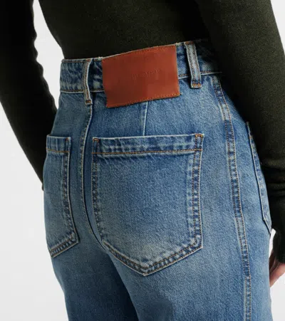 Victoria Beckham Wide Jeans In Faded Blue In Blue