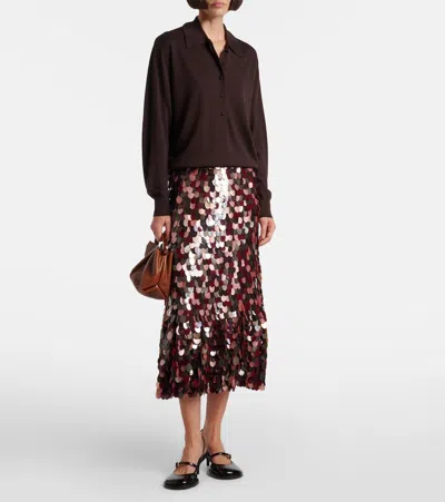 Dries Van Noten 09040-tuno 2700 Knit Polo Knitwear Brown In Brown