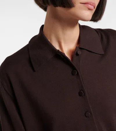 Dries Van Noten 09040-tuno 2700 Knit Polo Knitwear Brown In Brown