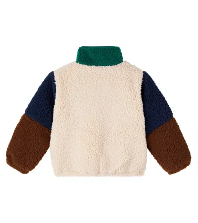 Tinycottons Colorblocked Faux Shearling Jacket In Multi