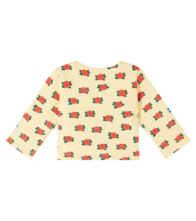 Tinycottons Floral Cotton Jersey Cardigan In Multi