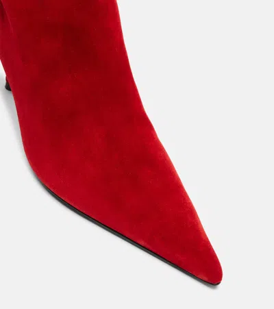 Magda Butrym Suede Knee-high Boots In Red