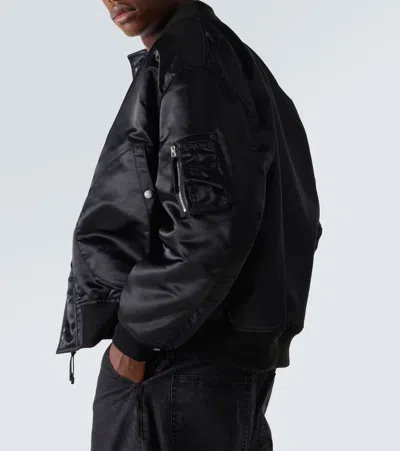 Comme Des Garçons Homme Deux Black Double Twill Bomber Jacket In Black