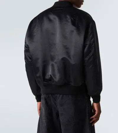 Comme Des Garçons Homme Deux Black Double Twill Bomber Jacket In Black