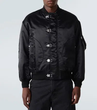 Comme Des Garçons Homme Deux Black Double Twill Bomber Jacket In Black