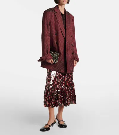 Dries Van Noten Slingback Sandals With Buckle And Kitten Heel In Black