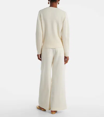 Xu Zhi Embellished Wool Cardigan In Neutral