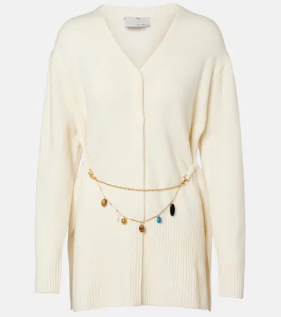 Xu Zhi Belted Wool Cardigan In Neutral