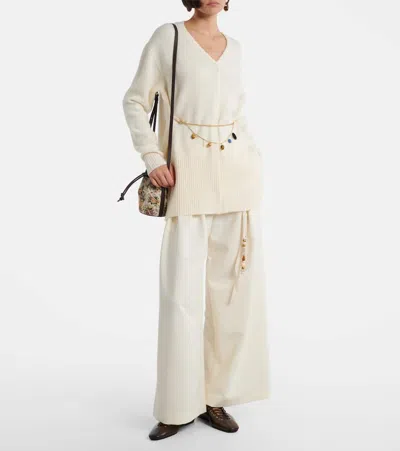 Xu Zhi Belted Wool Cardigan In Neutral