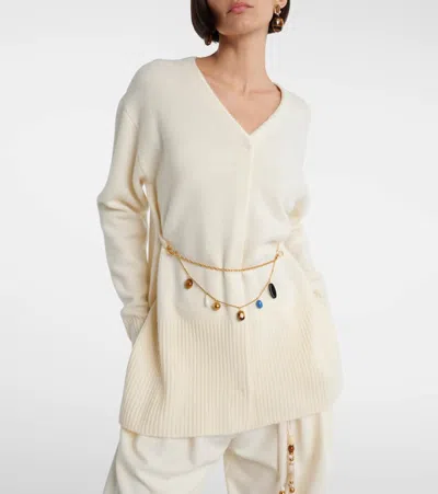 Xu Zhi Belted Wool Cardigan In Neutral
