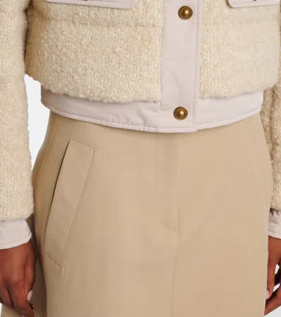 Moncler Button-down Bomber Jacket In Neutral