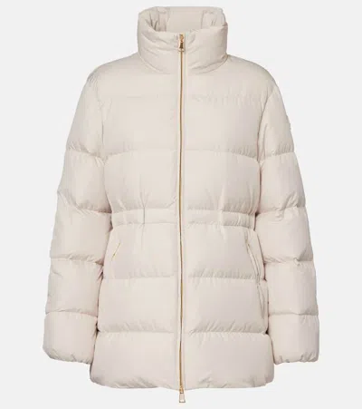 Moncler Womens Natural Brossette Quilted Shell-down Jacket In White