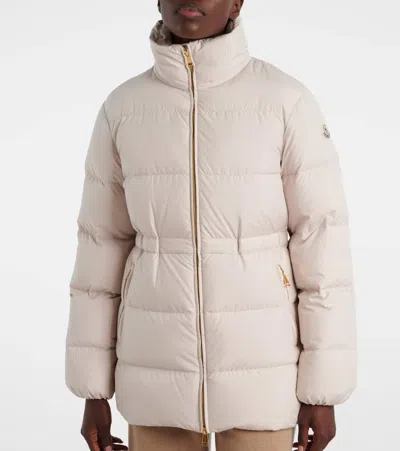 Moncler Womens Natural Brossette Quilted Shell-down Jacket In White