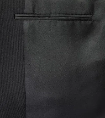 Saint Laurent Wool Single-breasted Jacket In Blue